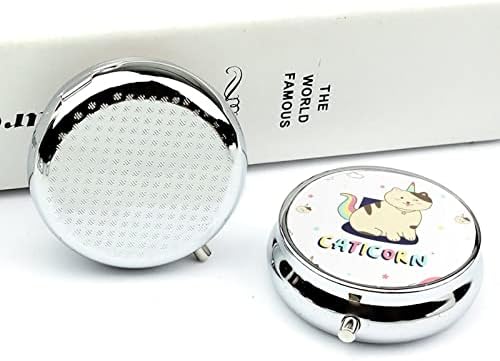 Dozator za pilule Lovely Cat Unicorn Pill Box prenosiva metalna kutija za pilule za pilule / Vitamin / suplemente / riblje ulje 5cm