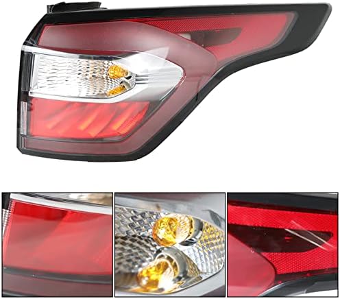 Silscvtt Indikator zadnje kočnice zamjena zadnjeg svjetla za 2017 2018 2019 Ford Escape Kuga sa bočnim svjetlima crveno sočivo desna strana suvozača Vanjska repna lampa w/ Blub GJ5Z-13404-C