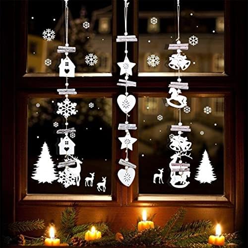 Božićni zanat Božićno drvsko zvoni privjesak Božićne snježne šuplje ukrasno viseće konop Uskršnji pilići ukrasi