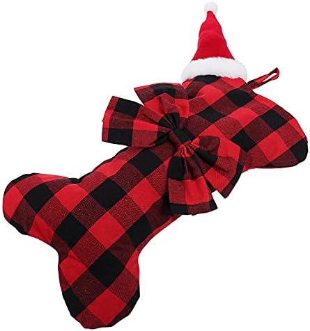 Galpada božićni ukrasi 5 kom. Kost za pse sa lukom Bowknot Božićna čarapa poliester poklon torba xmas dekor