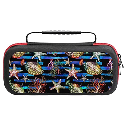 Egzotične ribe Korali i Starfishes šarena torbica za skladištenje za Switch Game Console i dodatnu opremu ,putna torba za nošenje