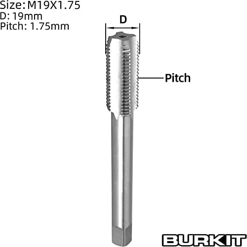 Burkit M19 x 1,75 Thread Dodirnite desnu ruku, HSS M19 x 1,75 Ravna ploča