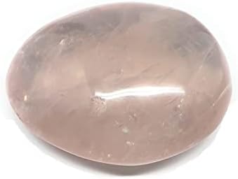 87.6g, 2.4 X1.7 X1 Prirodni neobrađeni ružinski kvarcni oblik palme-kamena galeta polirani @Madagascar, Reiki Energy Crystal, Metafizički,