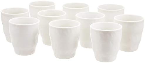 せ ともの 舗 set od 10 dugačkih teacup bijelog moderno teacup 3,0 x 3,4 inča, restoran, gostionica, japansko posuđe, restoran, komercijalna