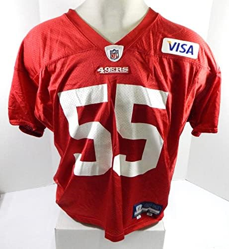 2009 San Francisco 49ers Ahmad Brooks 55 Igra Polovna crvena dres XL 4 - Neincign NFL igra rabljeni dresovi