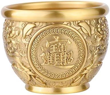 Fenteer Brass Feng Shui Bowl Kineska tradicionalna posuda za blagostanje za stočnu površinu