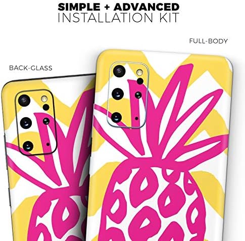 Dizajn Skinz ružičasta i žuta ananas zaštitna vinilna naljepnica za omotač Kože kompatibilan sa Samsung Galaxy S20