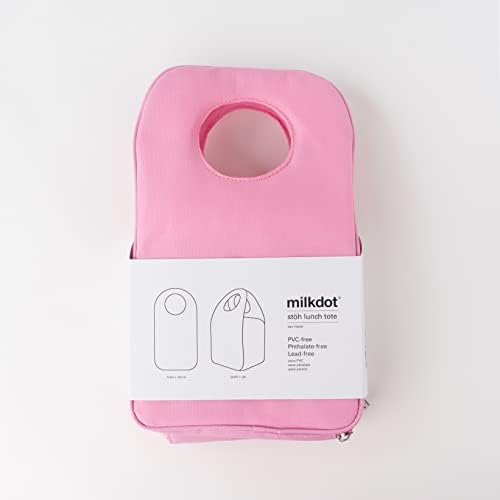 Milkdot Designer izolovana torba za ručak, svetlo roze hladnjak za višekratnu upotrebu za hranu i piće, savršena za žene, muškarce i decu, elegantna za dečake i devojčice svih uzrasta