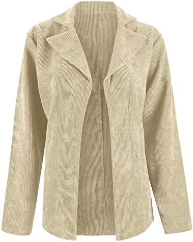 RMXEI ženski zimski kaput Ženska casual modna čvrsta boja jakna Corduroy Cardigan jakna