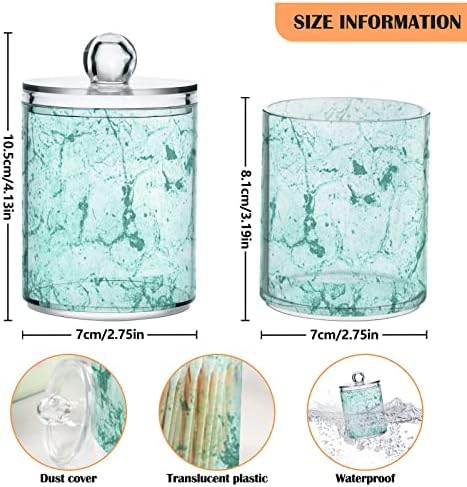 INNEWGOGO Mramorni dizajn 2 pamuk pamuk swab držač kuglice organizator plastični spremište za pohranu sa poklopcima čisto kupaonice