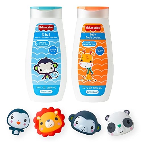 Smart Care Fisher-Cijena 6-komada za kupanje za bebe, poklon za bebe, uključuje baby šampon i pranje tijela, baby babble kadu, losion