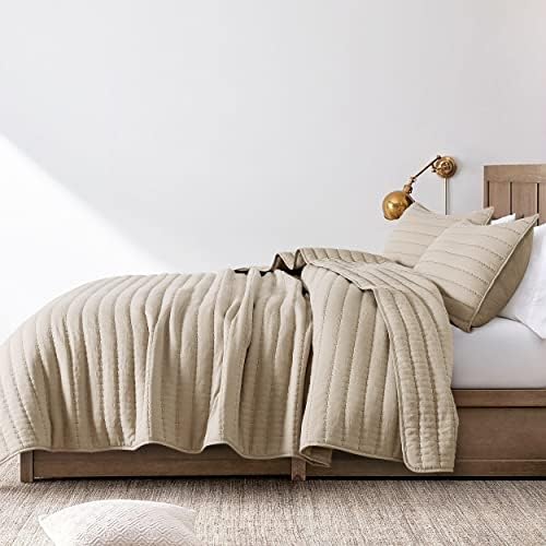 Roaringwild bež krem ​​tan kraljice veličine posteljine sa jastukom sa jastukom, potpuno laganim mekim prekrivačem, prekrivanim pokrivačem