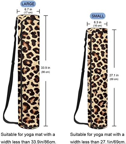 Yoga Mat torba, leopard uzorak Vježba Yoga Mat Carrier full-Zip Yoga Mat torba za nošenje sa podesivim remenom za žene i muškarce