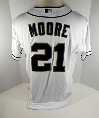 2014 San Diego Padres Adam Moore 21 Igra Izdana bijeli dres - Igra Polovni mlb dresovi