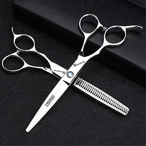 XJPB lijevo frizerski škare postavljaju lijeve makaze za rezanje kose 6,0 inča Profesionalni salon za brijača salona muškarci
