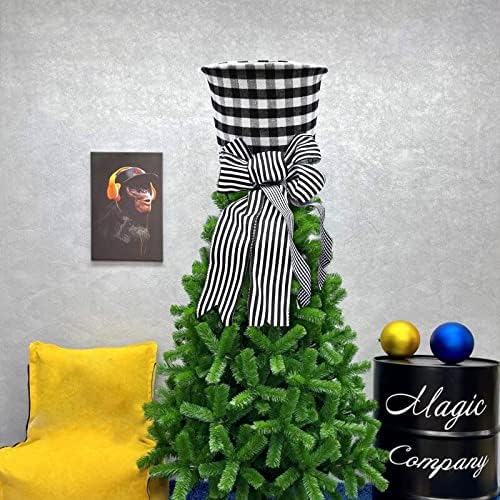 Objavljivanje benda Božićno stablo TOPPER HAT Xmas Tree gornji šešir sa bowknot vrpcom Božićne dekorativne zastave za zastave