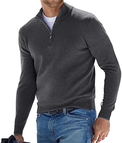 Muške sportske košulje 1/4 zip ručka rupa obložena vožnjom vrhom pulover vrhova dukserica