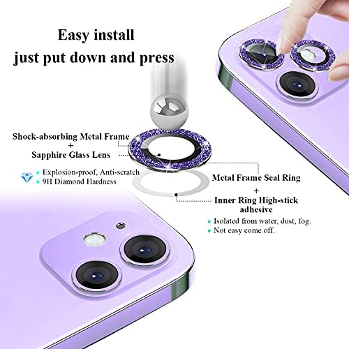 Jolojo 3D Privatnost Kaljeno staklo i kamera zaštitnik za iPhone 12, puna pokrivenost dvostruka zaštita protiv ogrebotina / špijuna