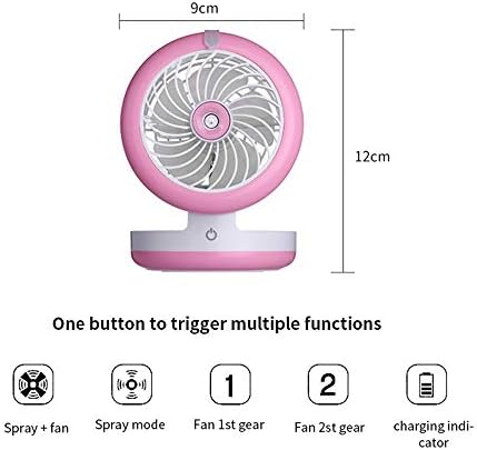 Wulfy ventilatori multifunkcionalni sklopivi sprej Fan USB punjivi Mini ventilator desktop džep mali sklopivi ventilator Mute ventilator za Kancelarijska putovanja na otvorenom