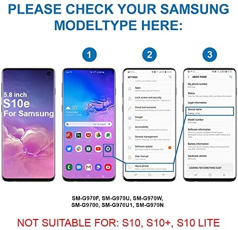 Mmobiel 3x ljepljiva naljepnica za stražnji poklopac kompatibilna sa Samsung Galaxy S10e G970f 2019-5.8 inča uklj Komplet alata