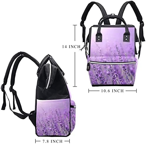 Lavanda cvijeće mauve ljubičaste torbe za pelene ruksak back baby qurepredne torbe za promjenu multi funkcije Velika kapaciteta putnička