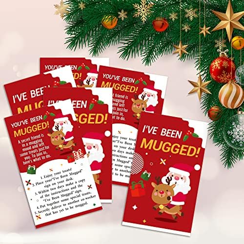 Božićne igre: Bili ste opljačkani! | Party Games za odrasle, djecu i porodicu | 50 kartica za igre po setu | Božićne aktivnosti za