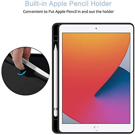 Sofunmoky za iPad 9. / 8. / 7. GEN futrola 10,2 inča 2021 2020 2019 Poklopac sa držačem za olovke Potpuno više ugao Clear Laser Slatka