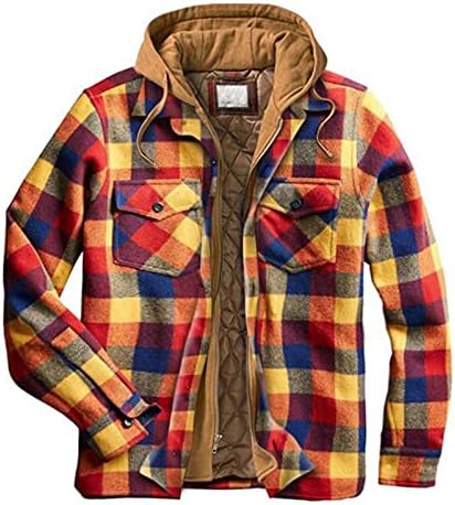 ZDFER podstavljene jakne majice za muške, jesen zimski kapuljač za provjereni zatvarač debljine kaputane kaputije, ležerna topla odjeća