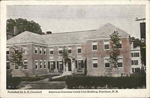 Zgrada američkog kluba goveda Guernsey Peterborough, New Hampshire NH originalna antička razglednica