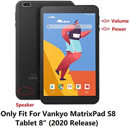 IshopingDeals kompatibilan, poluprozirni zaštitni poklopac TPU-a s teksturom za Vankyo MatrixPad S8 Android tablet 8