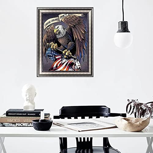 Dijamantni slikarski setovi Eagle, Vojna zastava Dijamantni umjetnički kit, GEM umjetnički setovi Dan neovisnosti, veliki dijamantski obrtni obrt za odrasle, zidni dekor