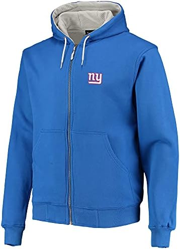 Dunbrooke Muški Royal New York Giants Craftman Termal-obložen punim zip hoodie
