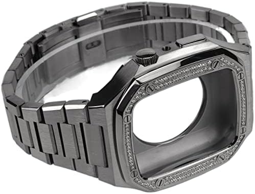 CNHKAU luksuzni modifikacijski komplet za Apple Watch Case Torbu 45mm 41mm / 40mm 44mm Mod Metal Watch Case za iWatch seriju 8 7 6 SE 5 4