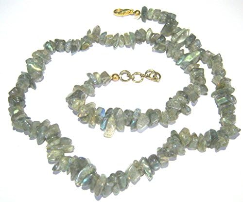 Crystalmiracle Odlično labradorite 18 inča ogrlica od kristalnog liječenja moda WICCA nakit za žene Poklon pozitivna energija zdravlje