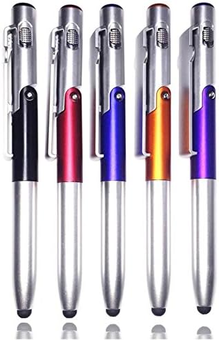 Stylus olovka [3 kom], 4-in-1 univerzalni ekran osetljiv na dodir + Ballpoint olovka + LED svjetiljka + podrška za tablete pametnih