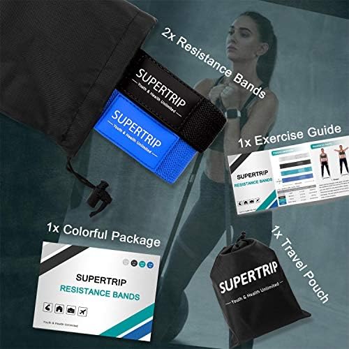 Supertrip Long Resistance Bands for Women Booty Bands platneni otpor Bands Pilates Bands Loop bends Exercise Band Fabric Pull Up Bands for Home Gym Yoga
