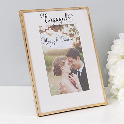 Oaktree Gifts Always & amp; Forever Photo Gold Finish Frame 4 X 6 'Engaged'