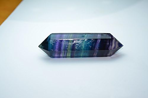 Besthk dvostruko okončan fluorit ljekoviti kristalno poistovječeno kristalno prizma prizmilo rezbarene reiki kamena figurica