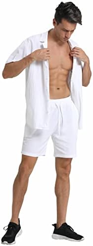 RPovig posteljina majica kratki odjeci: Muška plaža 2 komada Ležerne tipke