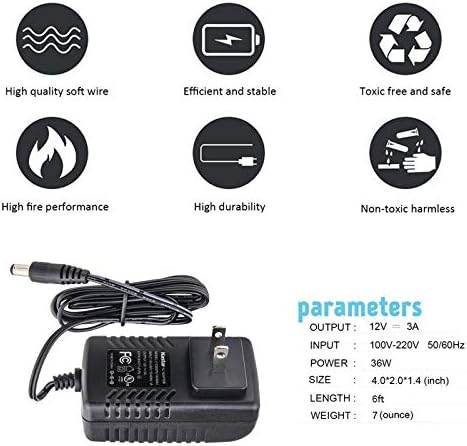 [UL navedeno] Kastar 12v 3a 36W AC DC Adapter za napajanje punjač za LED traku CCTV kamera Maxtor OneTouch 4 HDD 7000 3100 3200 lična