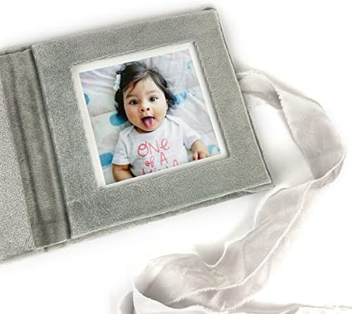 5x5 ručno rađeni baršunasti okvir za slike,kvadratni okvir za fotografije stolni ili zidni displej,svadbeni poklon za bebu