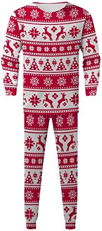 Božićni muškarci salon dukseri 2 komada dugih rukava okrugli vrat Top bluza hlače set modni ispis pidžama set