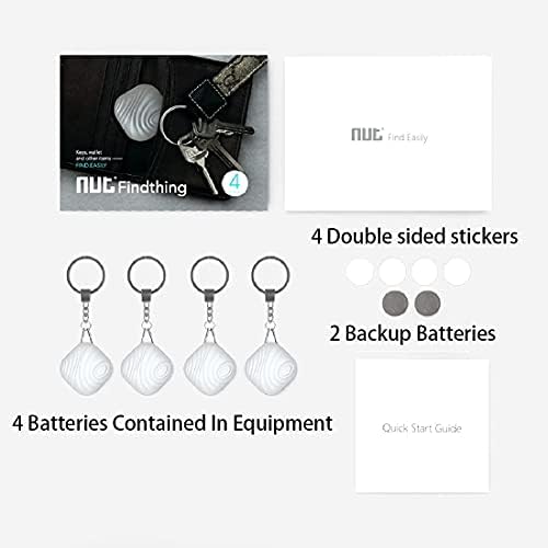 Nutale Key Finder, Mini 1pcs + Findthing 4pcs Bluetooth Tracker lokator predmeta sa ključnim lancem za ključeve pet novčanika ili