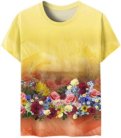 Kratki rukav 2023 odjeća modni Crewneck pamuk grafički Brunch labava majica za žene Tee ljetna jesen Lady FH