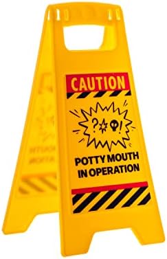 Pokloni boksera Potty usta znak upozorenja | Pribor za smećene stolove | Veliki zabavni poklon za kolege