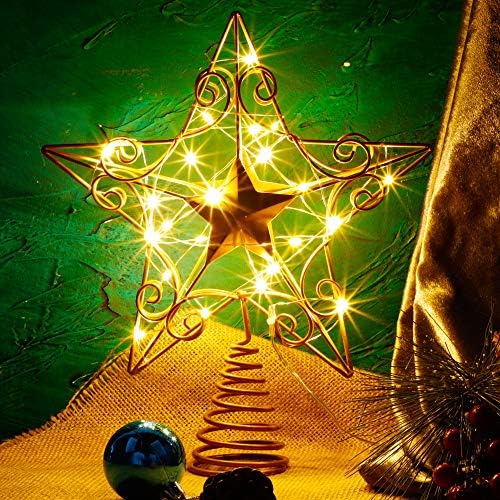 Blissun 11.8 Božićno stablo, 25 LED osvijetljenih unutarnjih zvijezda, ukrašavanja božićnog drvca