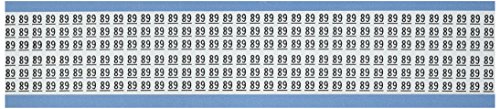 Brady TWM-89-PK Niskoprofilni sjajni poliester presvučen vinilom, crno na bijelo, kartica žičanih markera sa čvrstim brojevima