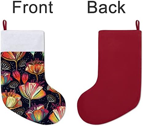 Poppy cvjetni makovi personalizirani božićni čarapa Početna Xmas Tree Kamin Viseći ukrasi