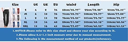 DSODAN elastične salonske pantalone sa džepovima Žene Ležerne prilike Comfy hlače Čvrsta ravnoteža za noge