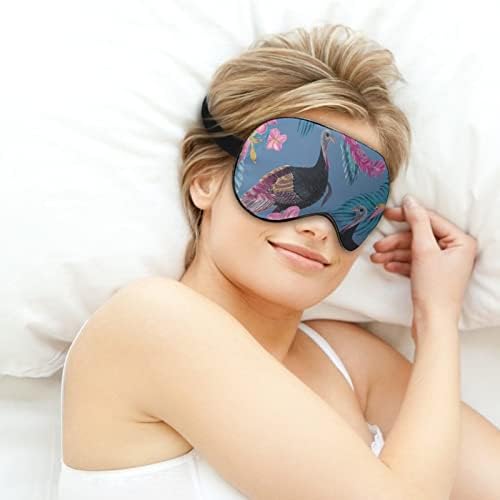 Turska i tropsko listovi maski za spavanje izdržljive povez za meke maske za meke očiju s podesivim remenom za muškarce